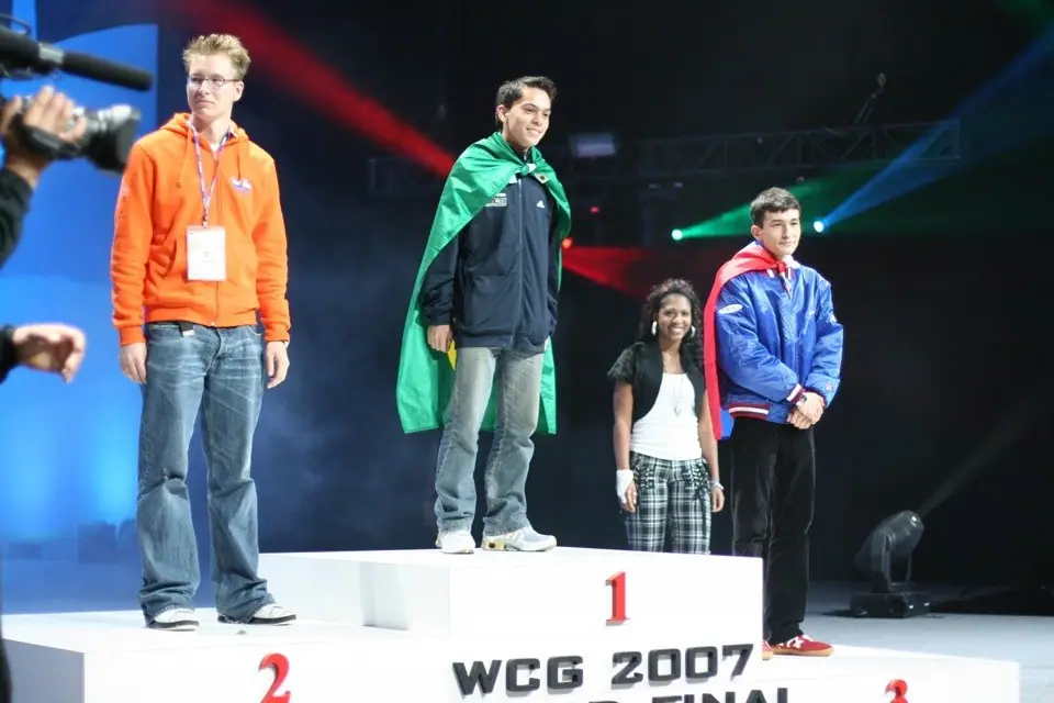 World Cyber Games 2007 grand final podium in Seattle